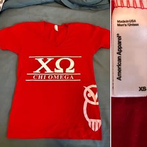 Chi Omega v neck